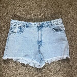 High rise jeans shorts